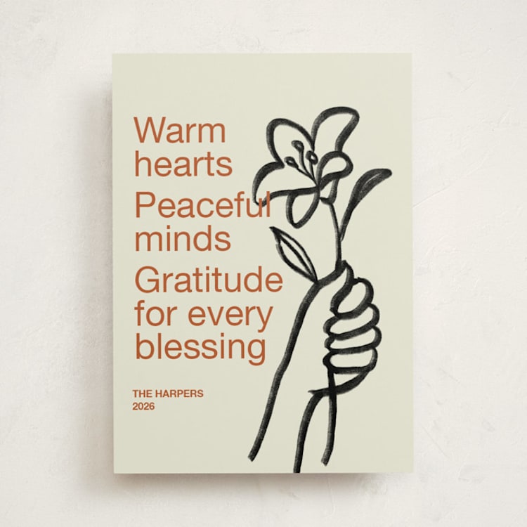 "Offering" - Holiday Cards in Cinnamon by Annie Clark - Front