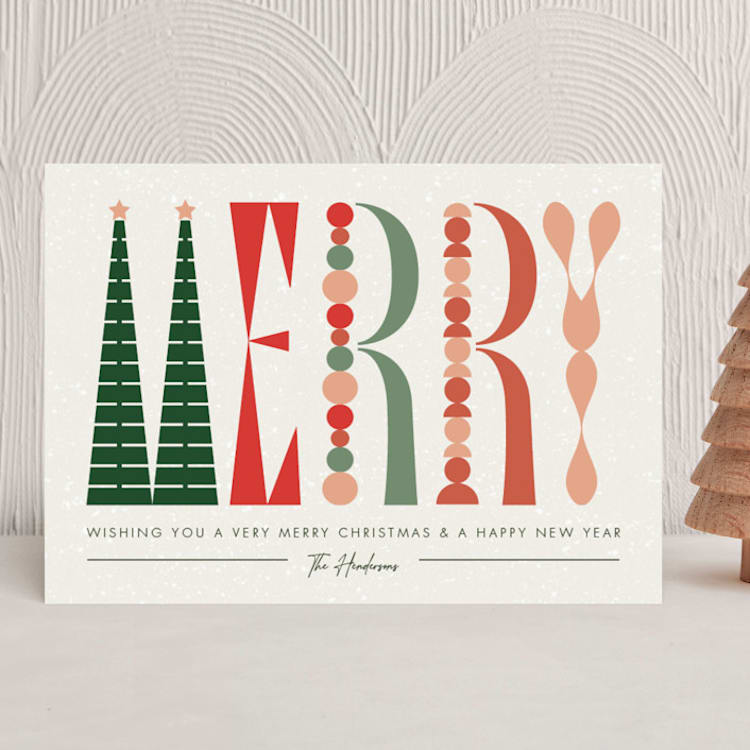 "wood type toys" - Holiday Cards in Berries by Aspacia Kusulas - Front