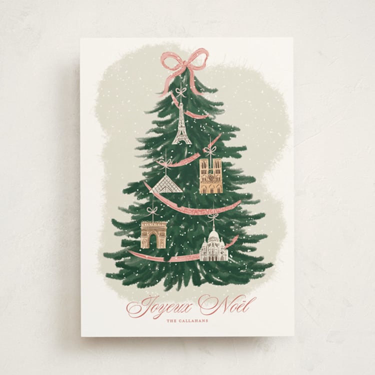 "Parisian Promenade" - Holiday Cards in Candy by Jamie Alexander - Front