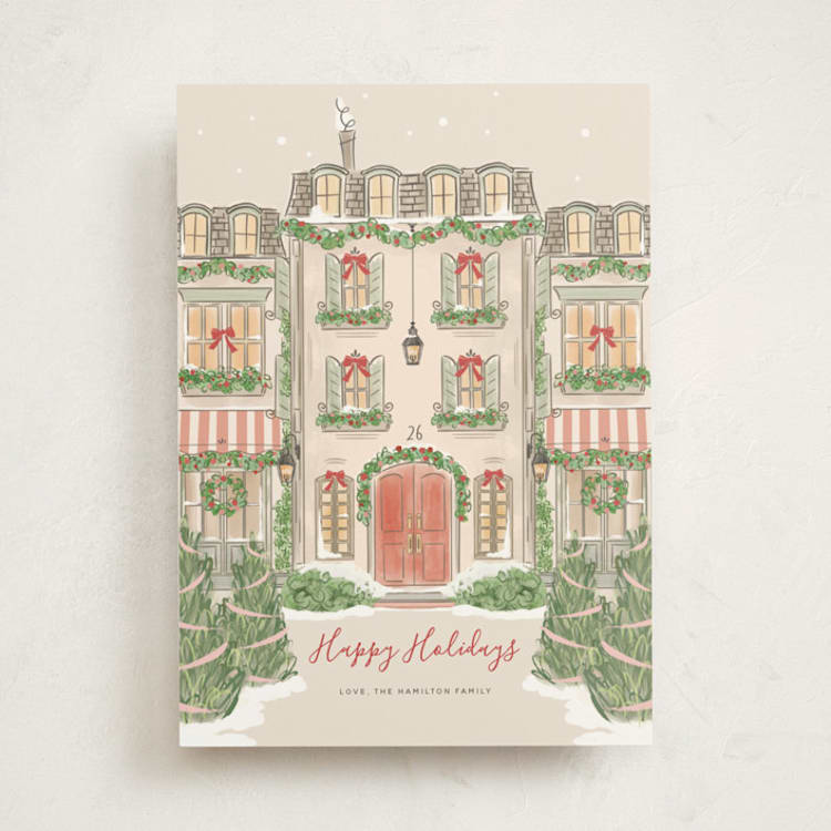 "French Quarter Holiday" - Holiday Cards in Pine by Anne Ciotola - Front