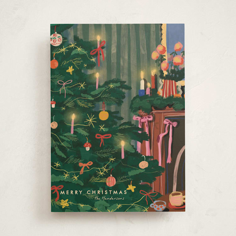 "Cosy Christmas" - Holiday Cards in Pine by Joanna Rosado - Front