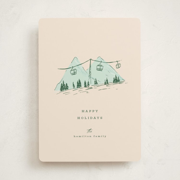 "SkiHolidays" - Holiday Cards in Alpine by Vera Lim - Front