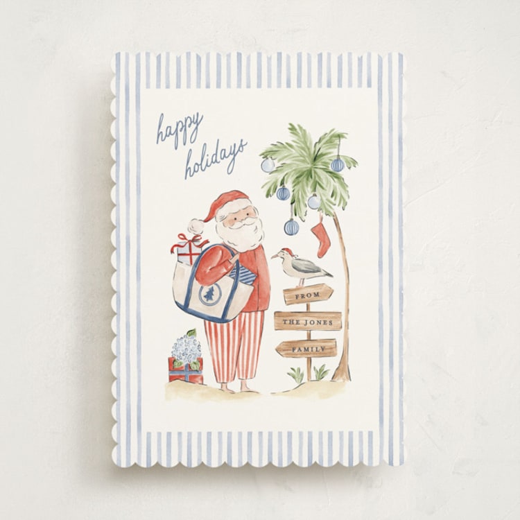 "Coastal delivery" - Holiday Cards in Lighthouse by Sarah Knight - Front