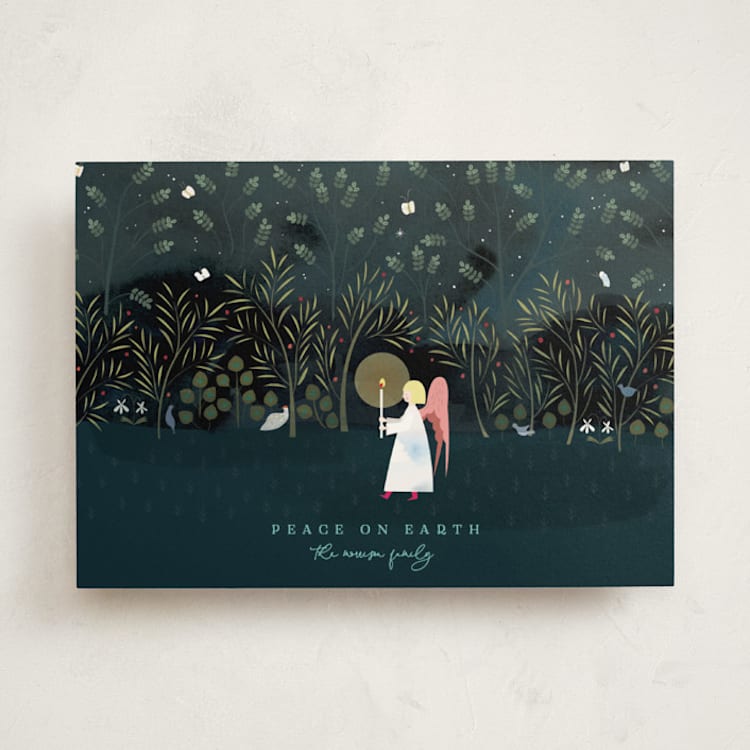 "Tapestry" - Holiday Cards in Midnight by Eve Schultz - Front