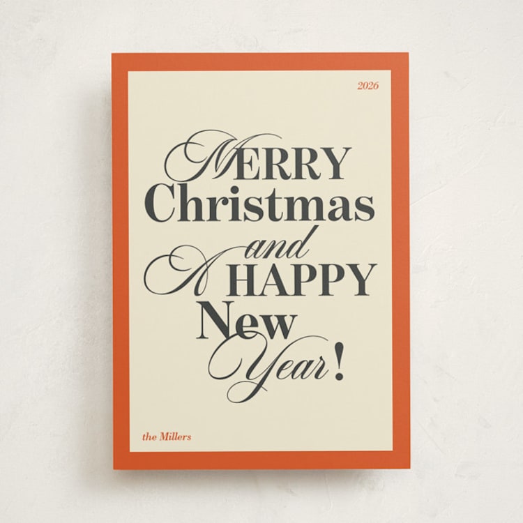 "modern typography" - Holiday Cards in Santa by Sumak Studio - Front
