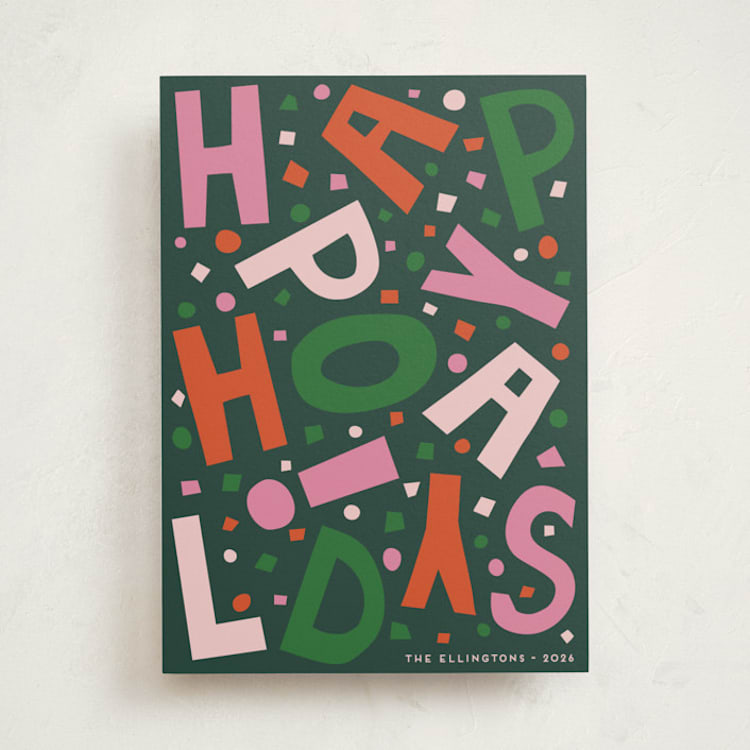 "Confetti Type Party" - Holiday Cards in Forest Garden by Alisa Galitsyna - Front