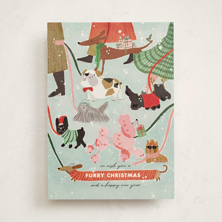 "Furry Christmas" - Holiday Cards in Winter by Menci Zaga - Front