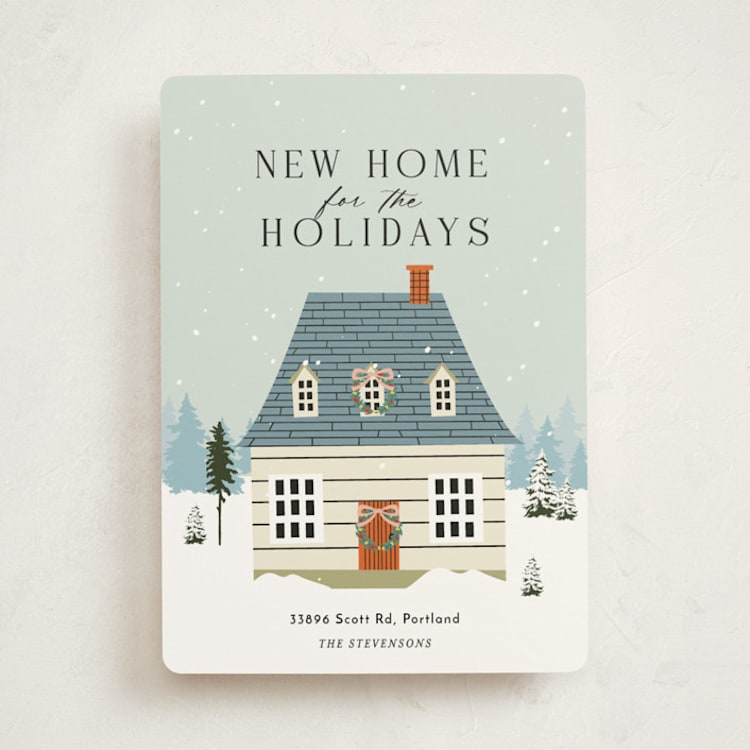 "New Home for the Holidays!" - Holiday Cards in Mint by Sherley Ferreira - Front