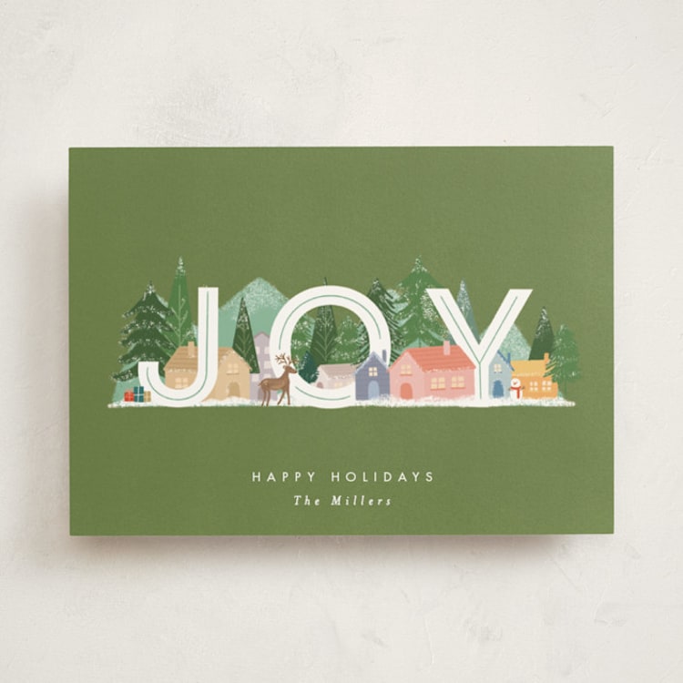 "Joyful Scene" - Holiday Cards in Forest by Bethan - Front