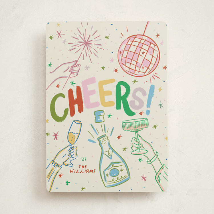 "NYE" - Holiday Cards in Gumdrop by Jenna Holcomb - Front