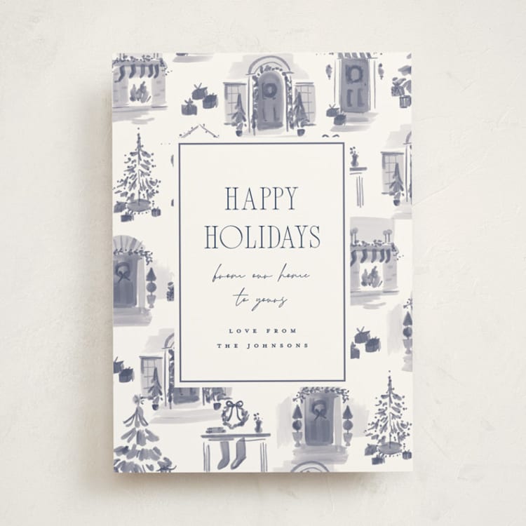 "holiday home toile" - Holiday Cards in Wintersky by Rebecca Durflinger - Front