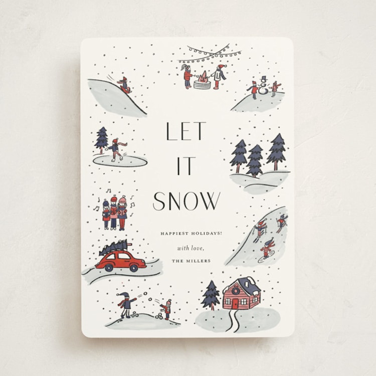 "Snowy Scenes" - Holiday Cards in Snow Day by Lauren Jinhee - Front