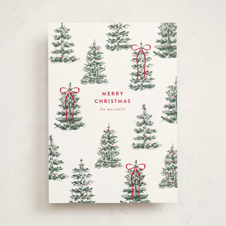 "Festive forest" - Holiday Cards in Snow by Angela Garrick - Front