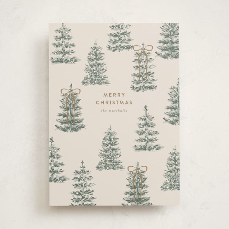 "Festive forest" - Holiday Cards in Champagne by Angela Garrick - Front