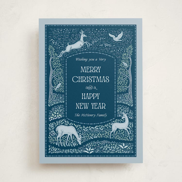 "Frosty Forest" - Holiday Cards in Evening by Paper Sun Studio - Front