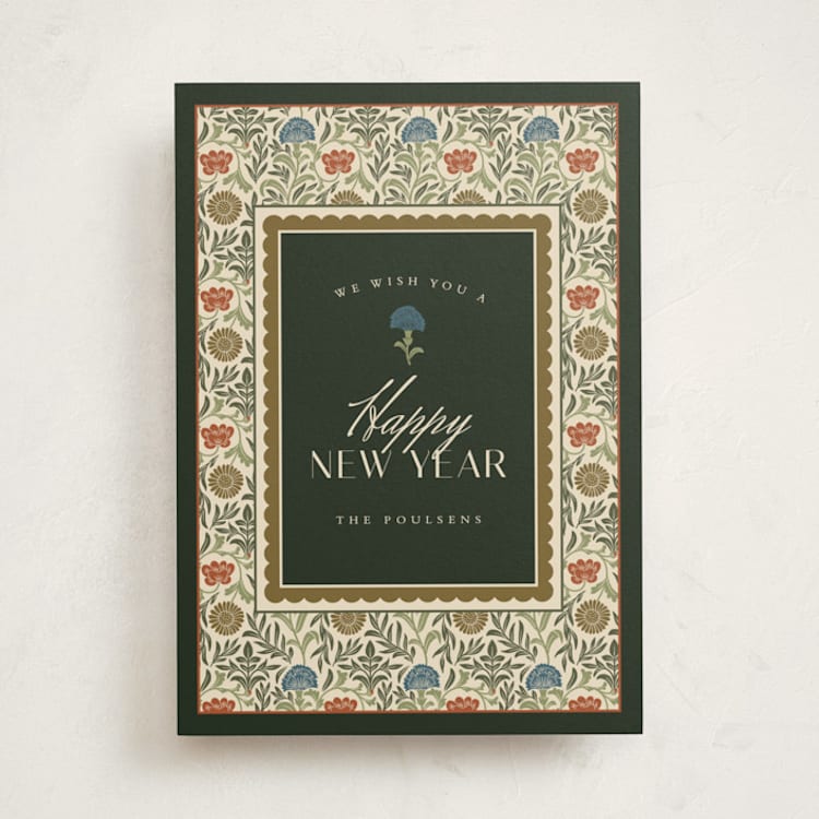 "Morrisish" - Holiday Cards in Pine by Danie Romrell - Front