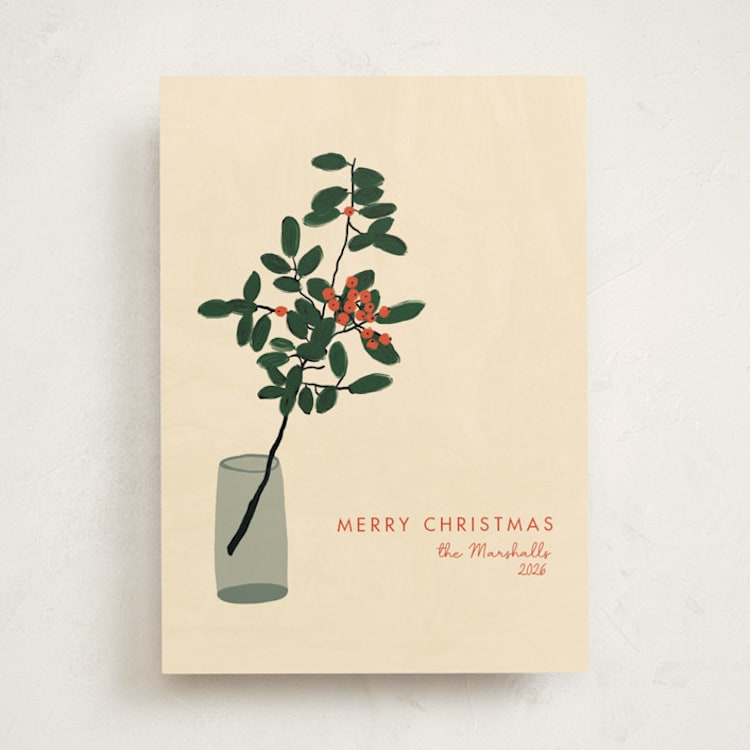 "berries" - Holiday Cards in Champagne by Joanna Rosado - Front