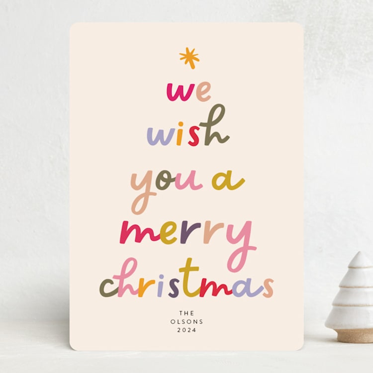 "Wishing Tree" - Holiday Cards in Gumdrops by Lindsay Megahed - Front