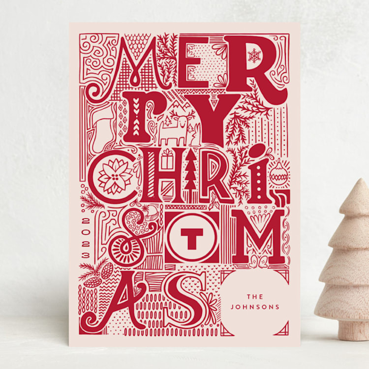 "So Delightful" - Holiday Cards in Candy Apple by Charter Oaks Creative - Front