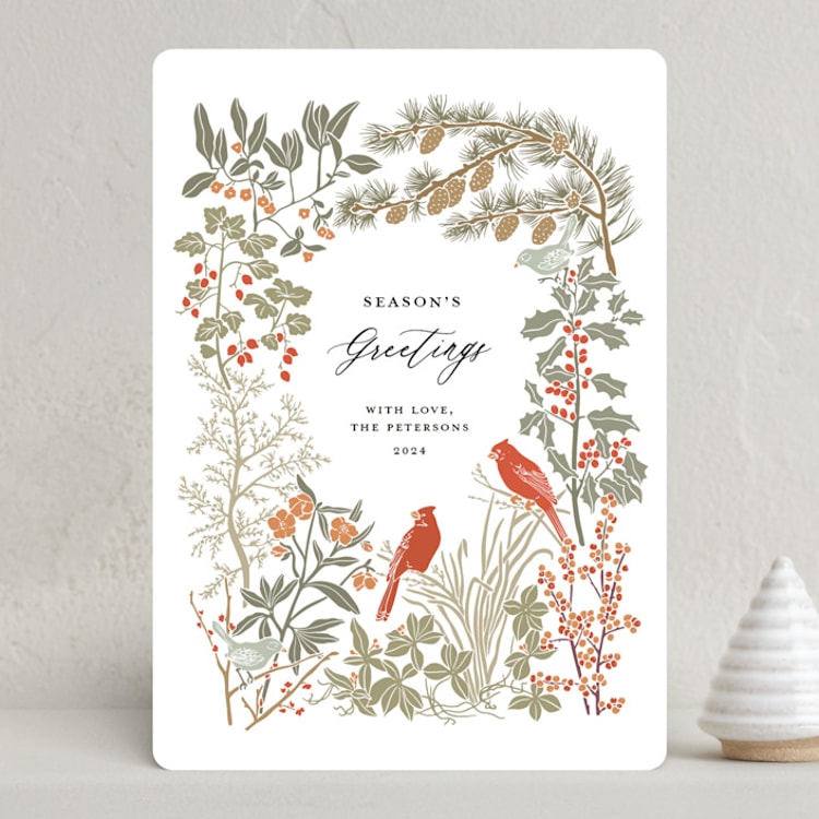 "Winter Greens" - Holiday Cards in Spruce by Tara Grangroth - Front