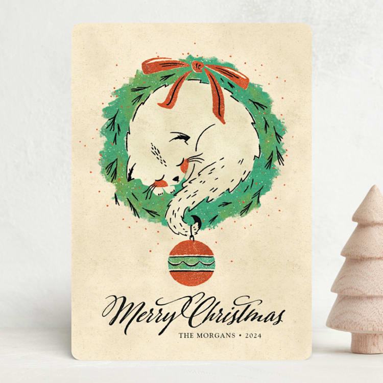 "Cozy Kitten" - Holiday Cards in Christmas by Kimberly Morgan - Front