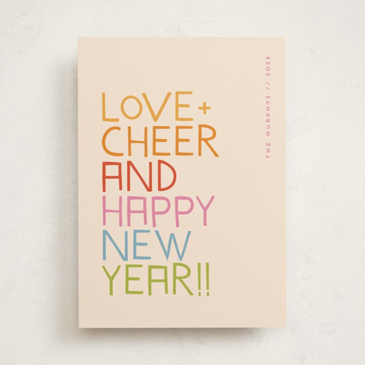 "Love and Cheer" - Holiday Cards in Rainbow by Snow and Ivy - Front