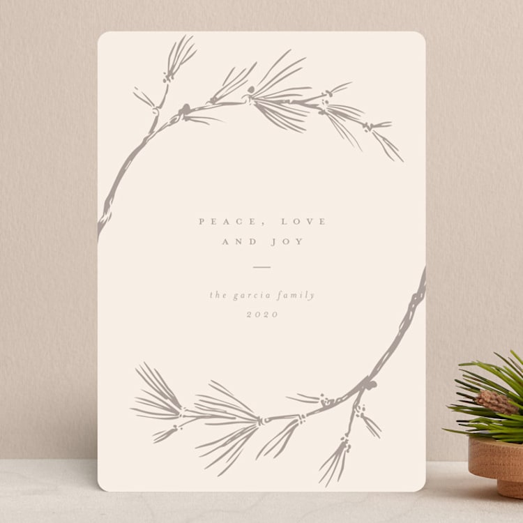 "evergreen boughs" - Holiday Cards in Dove by elena diaz - Front