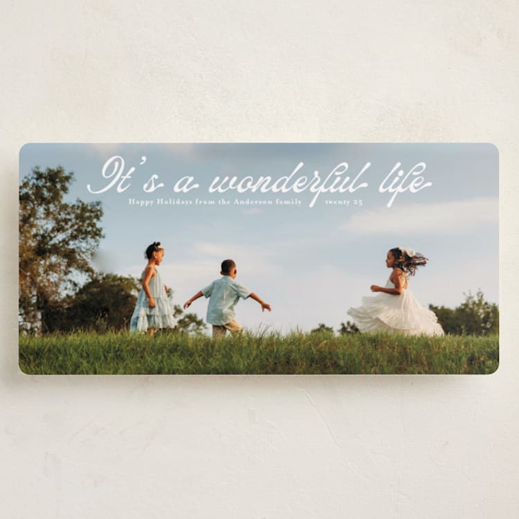 "Wonderfully Happy" - Holiday Cards in Snow by Heather Schertzer - Front