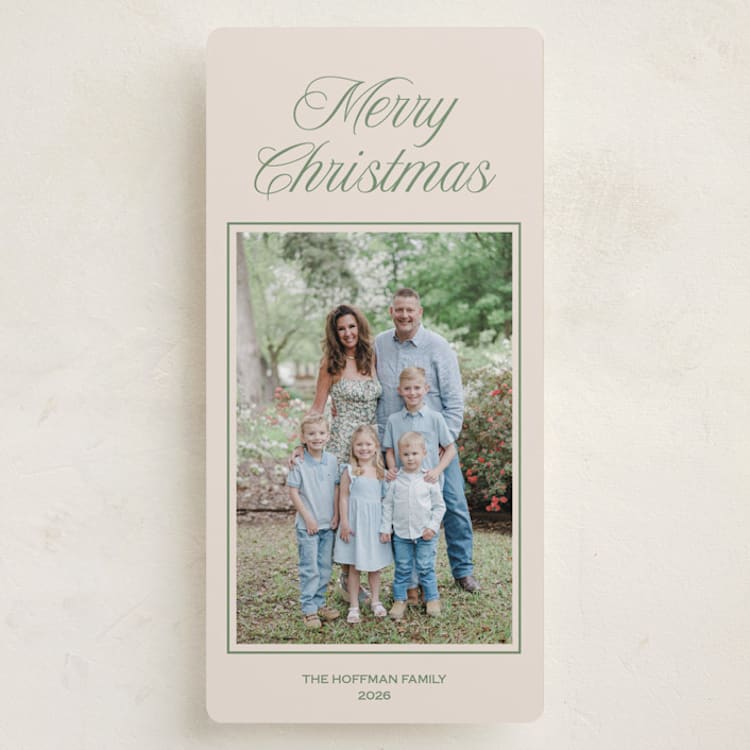 "Prep" - Holiday Cards in Sage by Annie Shapiro - Front