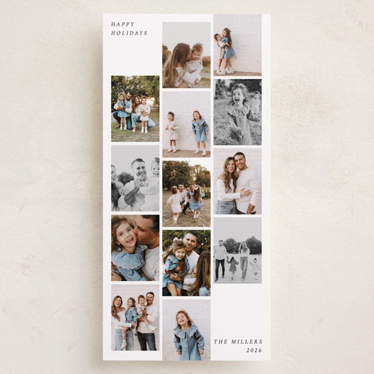 "photo stripes" - Holiday Cards in Snow by Sumak Studio - Front