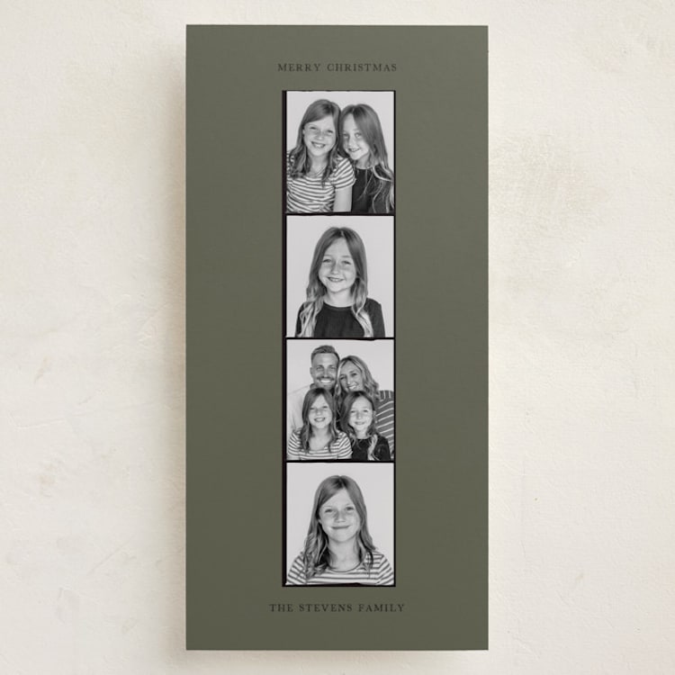 "Photo Booth Holiday" - Holiday Cards in Evergreen by Chelsea Petaja - Front