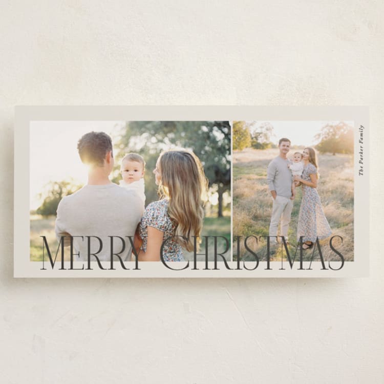 "Classic & Modern" - Holiday Cards in Eggnog by Brianne Larsen - Front