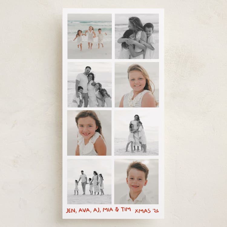 "Candid" - Holiday Cards in Berry by Inkblot Design - Front