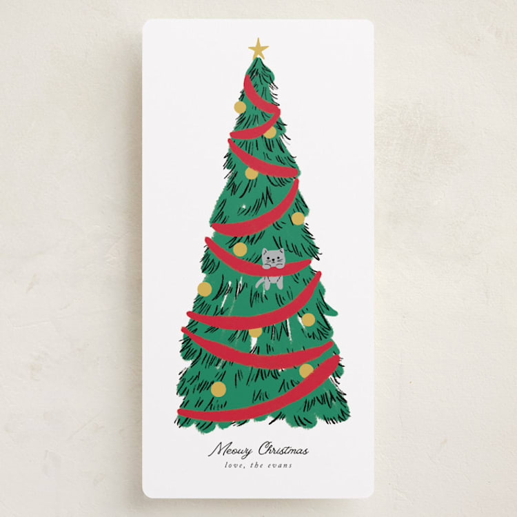 "Hanging Out For The Holidays" - Holiday Cards in Ruby by mo kelley - Front