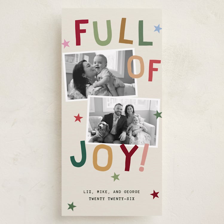 "Full of Joy (& Cheer)" - Holiday Cards in Cozy Cabin by Kercia Jane - Front