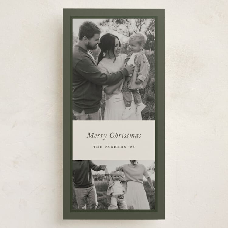 "Classic Border" - Holiday Cards in Pine by Brianne Larsen - Front