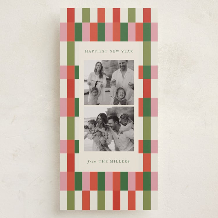"Stripes of Joy" - Holiday Cards in Jolly by Joyce Pinheiro - Front