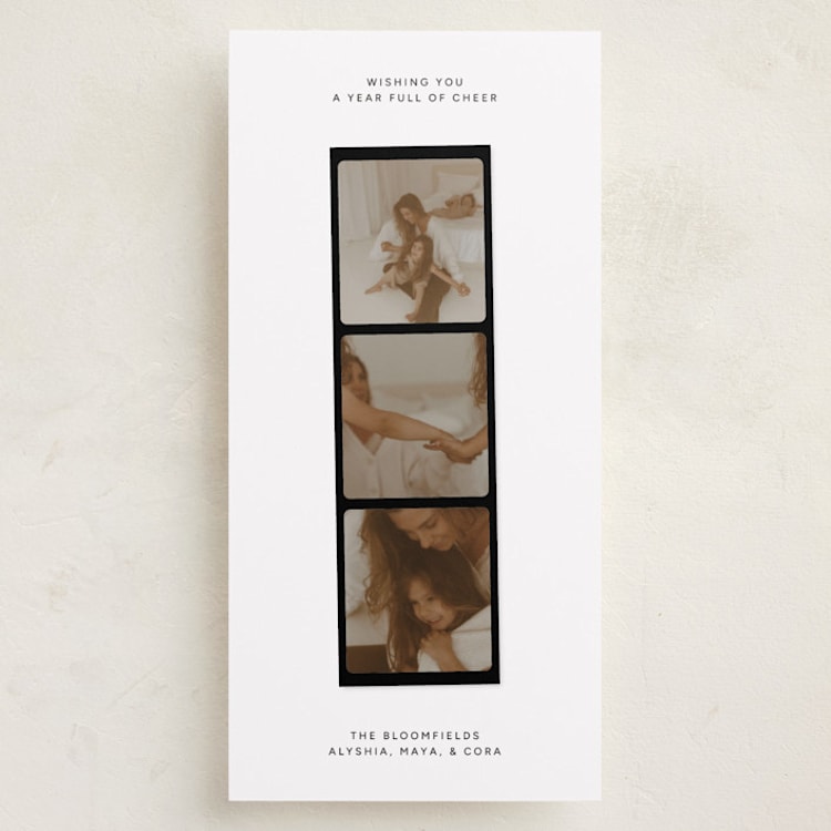 "holiday highlight reel" - Holiday Cards in Coal by taylorVdesign - Front