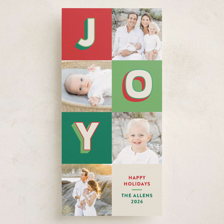 "Color Pop Joy" - Holiday Cards in Holly by Kacey Kendrick Wagner - Front