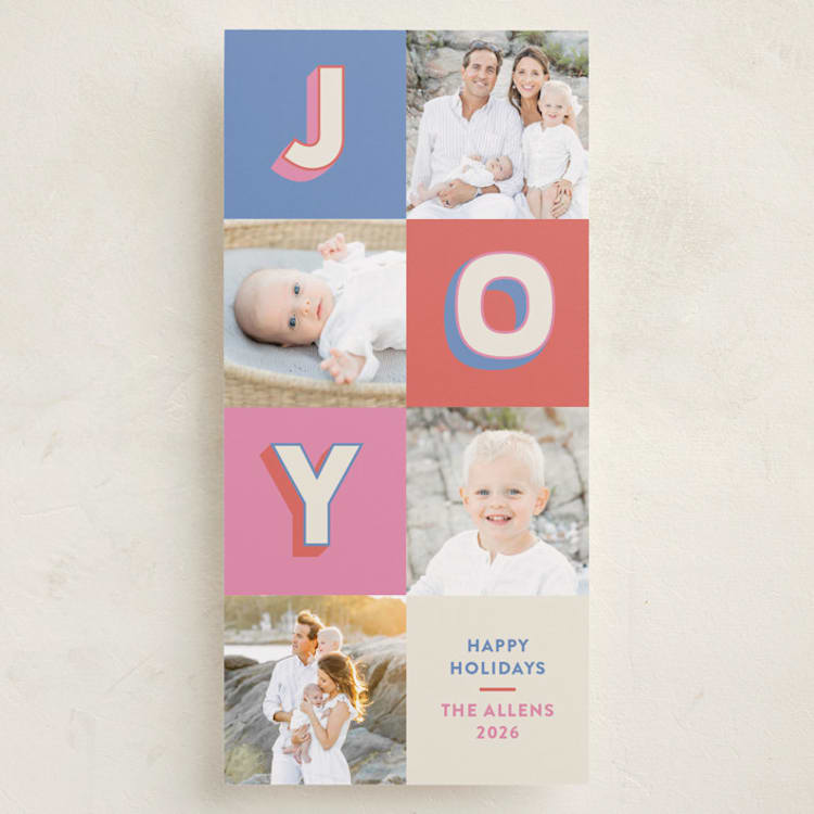 "Color Pop Joy" - Holiday Cards in Confetti by Kacey Kendrick Wagner - Front