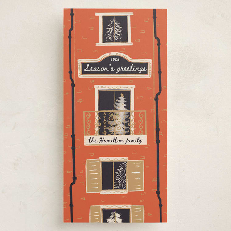 "Brooklynite" - Holiday Cards in Brownstone by Gwen Bedat - Front