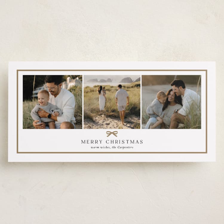 "Sweet Little Bow" - Holiday Cards in Snow by Yaling Hou Suzuki - Front
