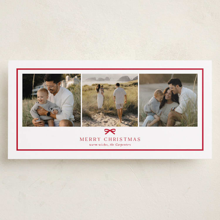 "Sweet Little Bow" - Holiday Cards in Stocking by Yaling Hou Suzuki - Front