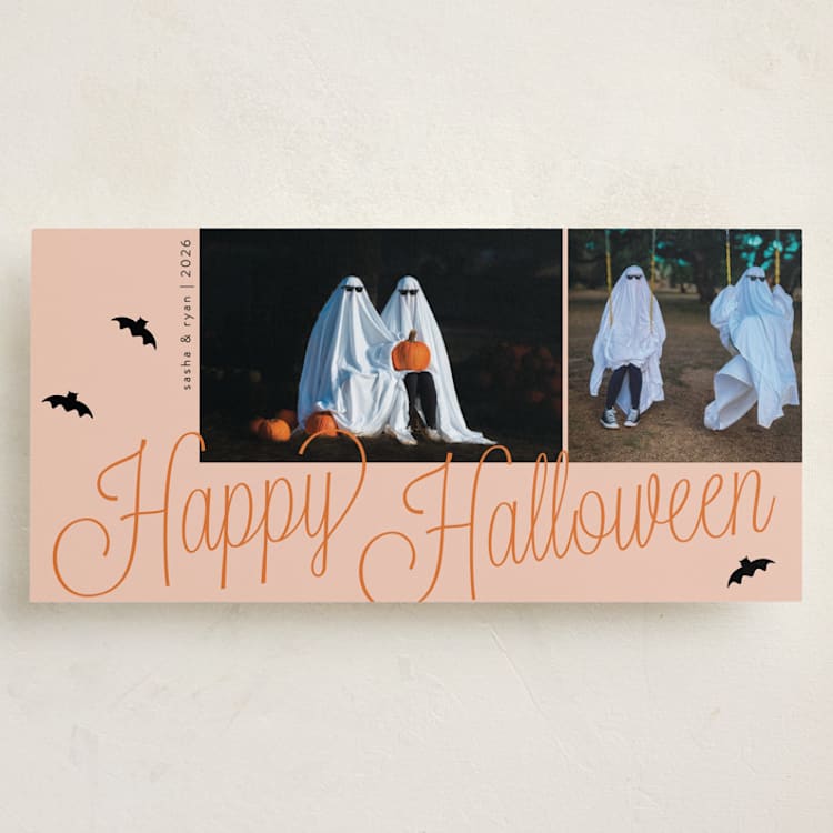 "Bats" - Holiday Cards in Bubblegum by Morgan Kendall - Front