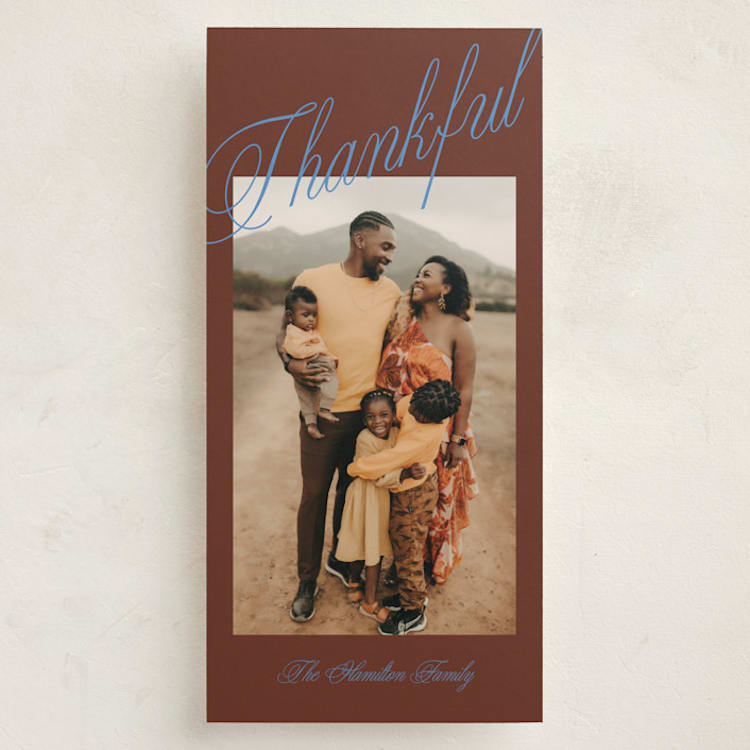 "Modern Script" - Holiday Cards in Spice by Kelly Watkins - Front