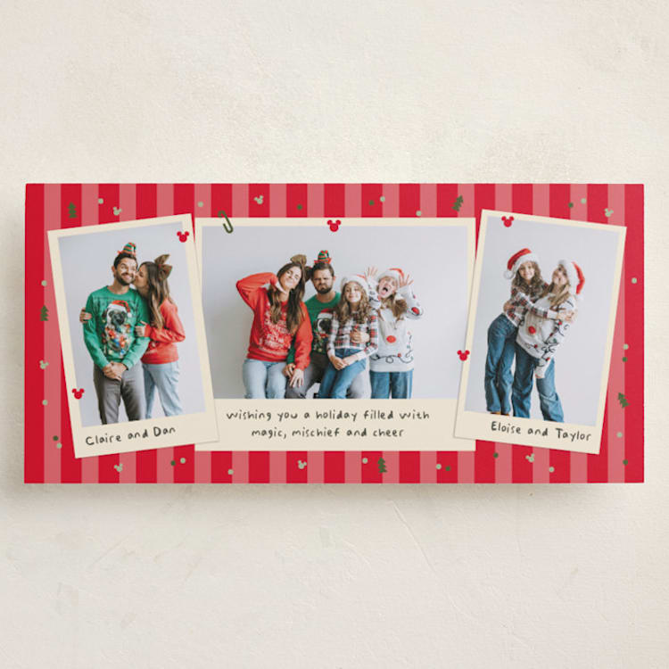 "Disney Mickey’s Fun Scrapbook" - Holiday Cards in Santa Suit by Creo Study - Front