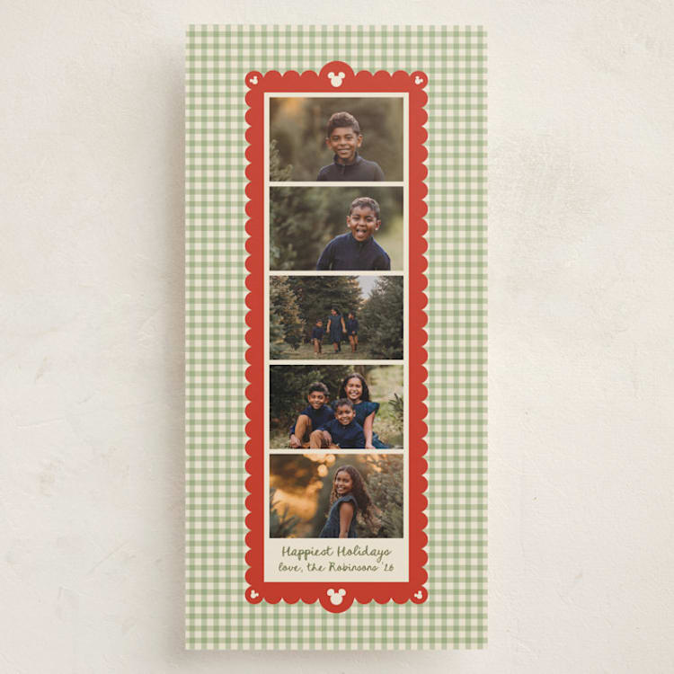 "Disney’s Mickey Vintage photo strip" - Holiday Cards in Stocking by Creo Study - Front