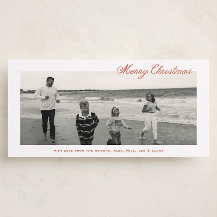 "Lora" - Holiday Cards in Cherry by Pati Cascino - Front