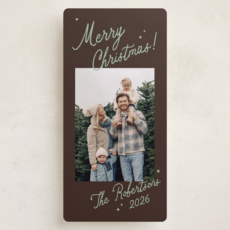 "Merry bursts" - Holiday Cards in Mint Chocolate by Stacey Meacham - Front