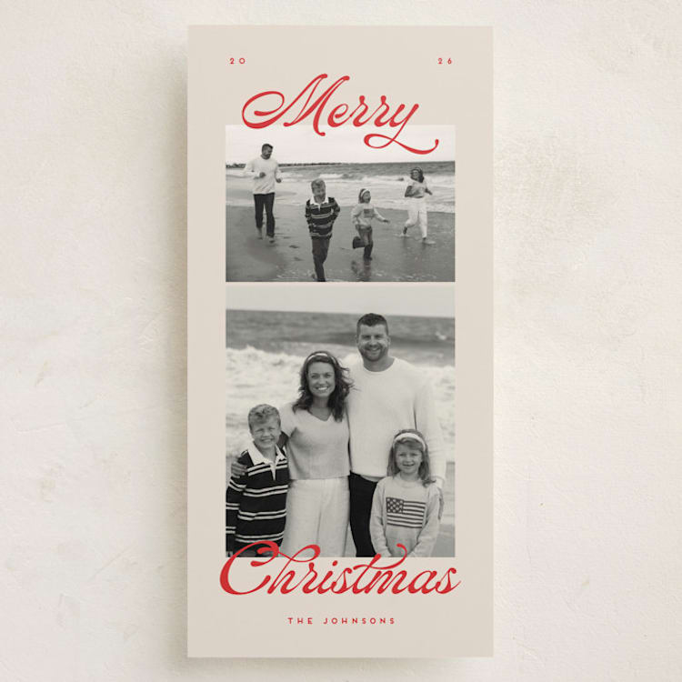 "nostalgic duo" - Holiday Cards in Butter by Christy Hy Lee - Front